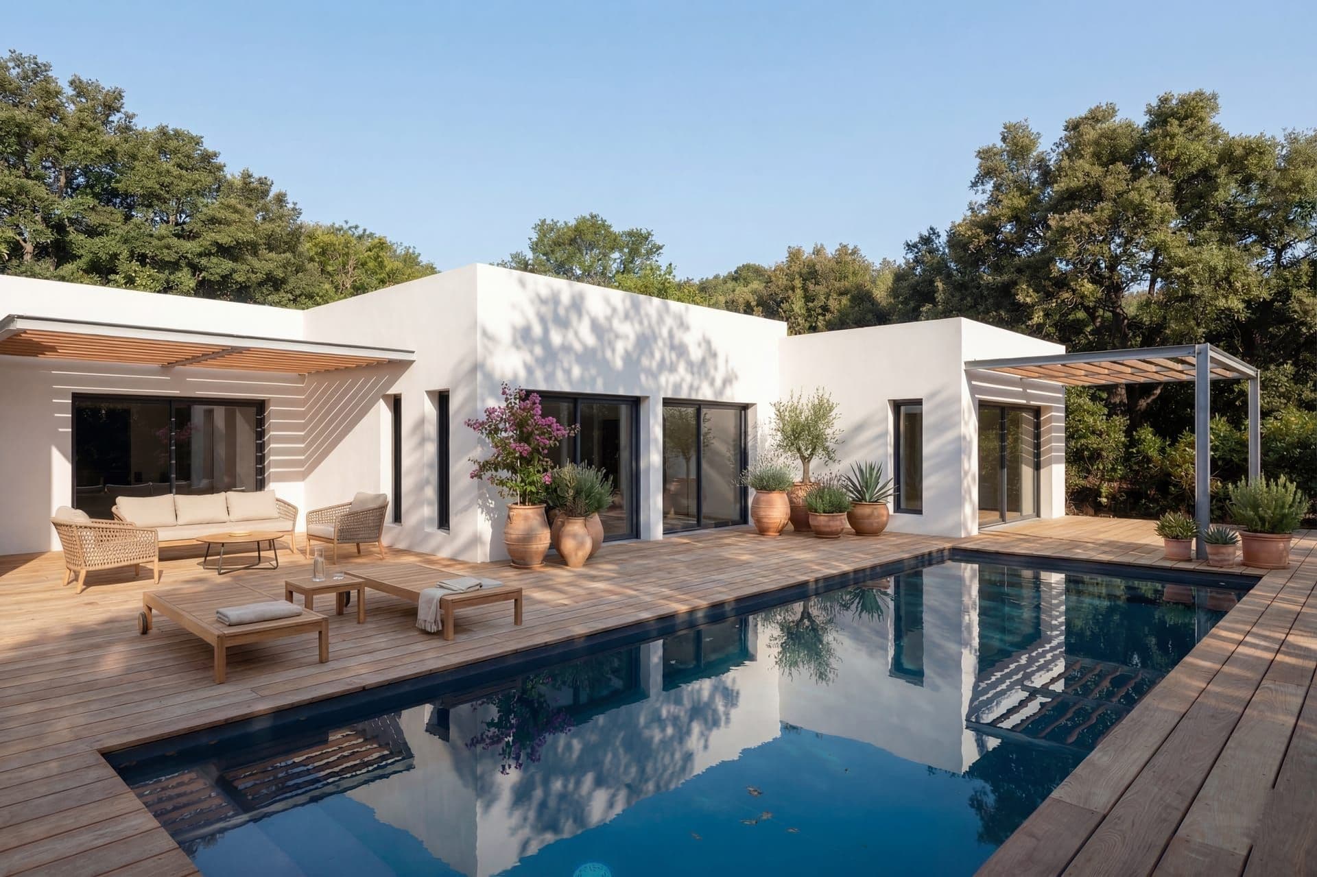 Villa contemporaine VILLA C à NÎMES (30) — projet d'architecte Reservoir Architecture, image 2