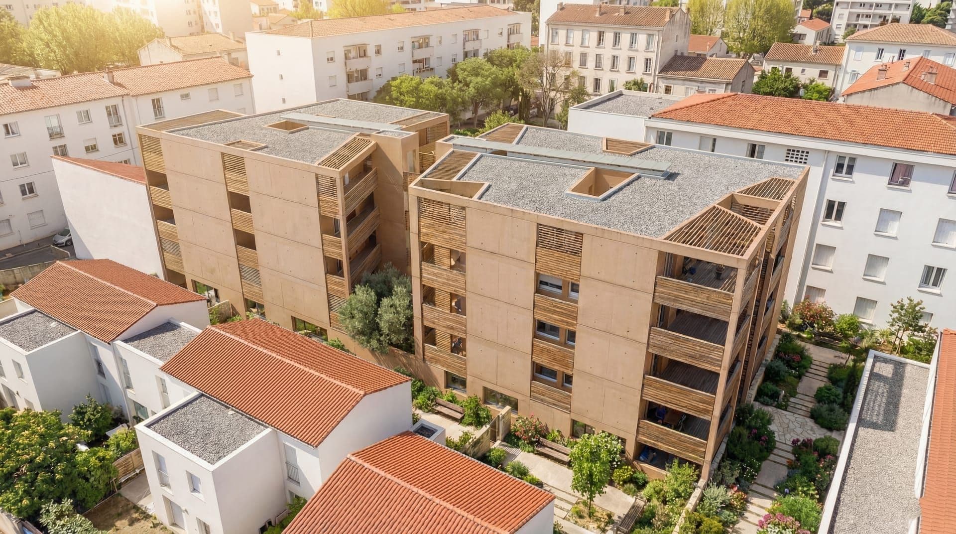 Logements collectifs SAMARITAINE à NÎMES (30) — projet d'architecte Reservoir Architecture, image 1