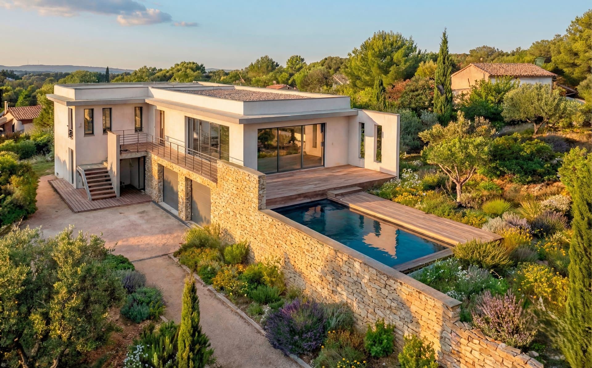 Villa contemporaine VILLA P à NÎMES (30) — projet d'architecte Reservoir Architecture, image 1