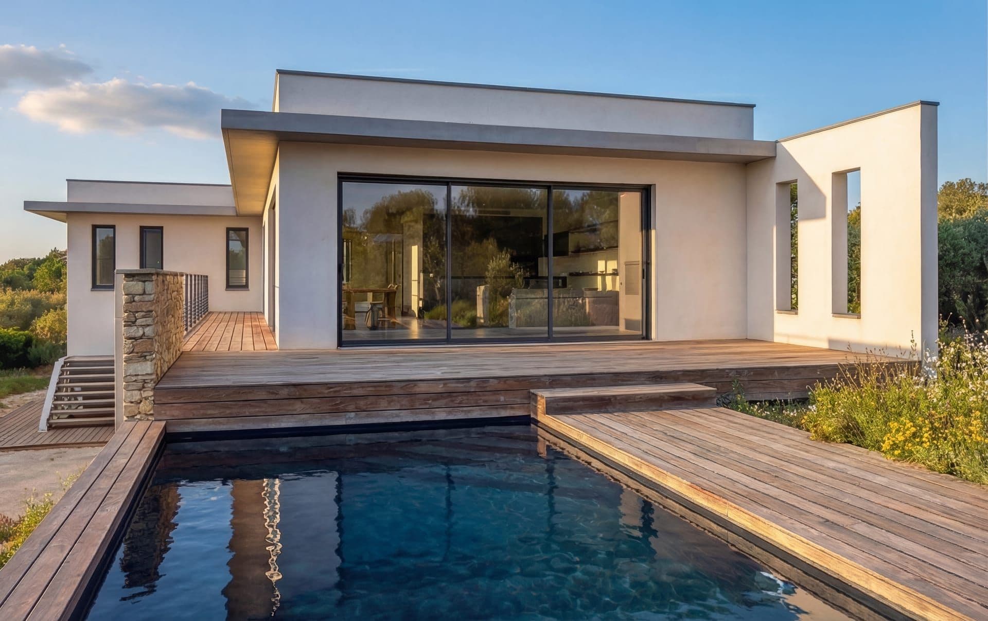 Villa contemporaine VILLA P à NÎMES (30) — projet d'architecte Reservoir Architecture, image 2